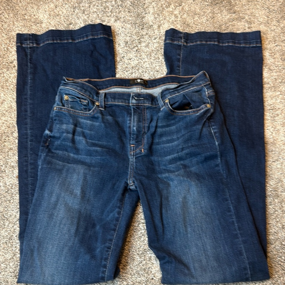 New 7 For All Mankind Dojo Moreno High Waist Flare Jeans 30